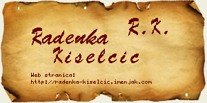 Radenka Kiselčić vizit kartica